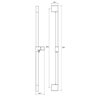 Ravak Skydestang med Justerbar Bruseholder 150 cm Krom-2