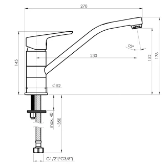 Køkkenarmatur Norton Hvid Mat-2