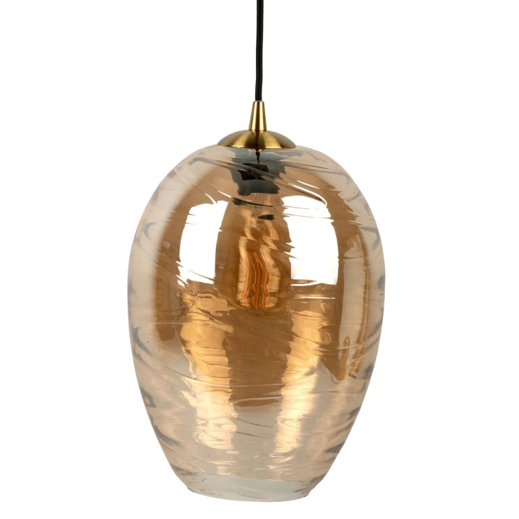 Leitmotiv Hængende Lampe Glamour Amber Brun Glat-0