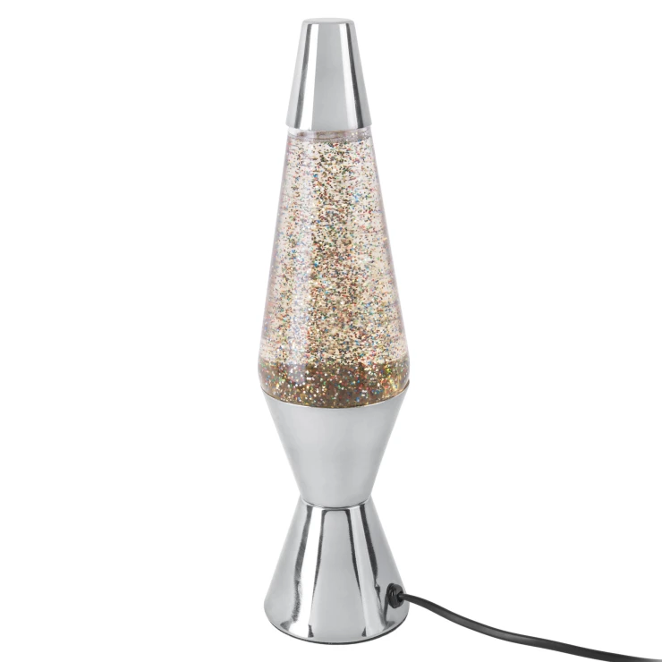 Leitmotiv Bordlampe Glitter Silver-0