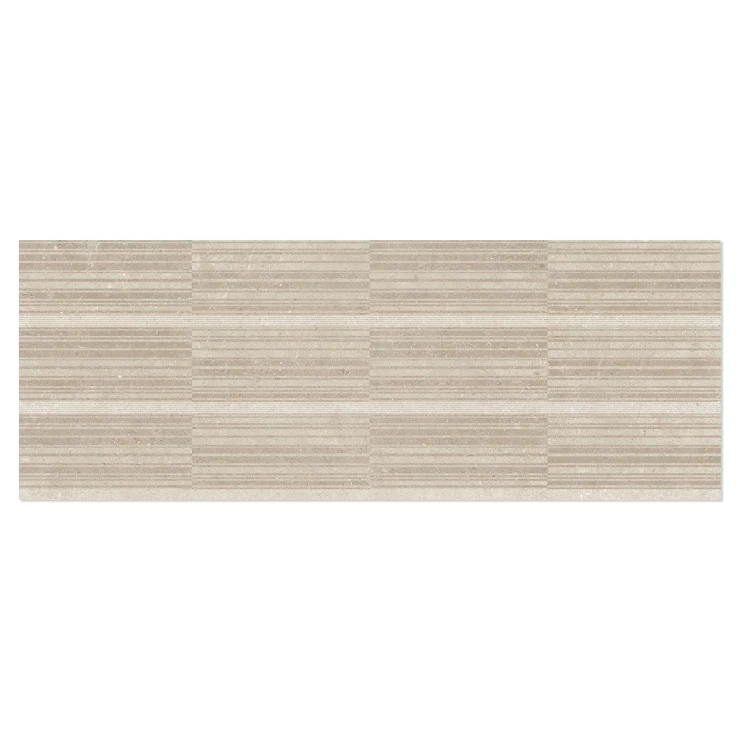 Vægflise Kalksten Nord Beige Varm Mat-Relief 33x90 cm-1