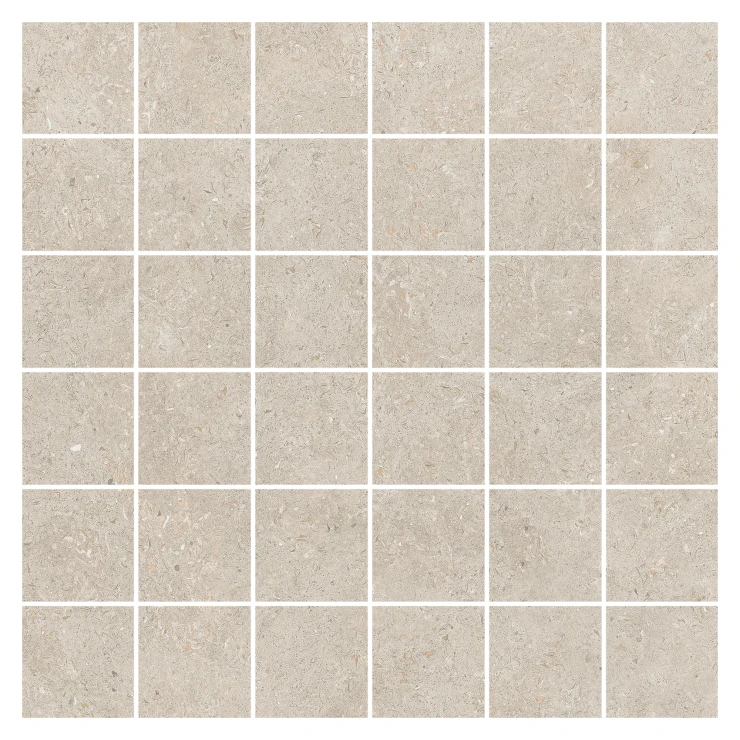 Mosaik Klinker Kalksten Nord Beige Mat 30x30 (5x5) cm-0