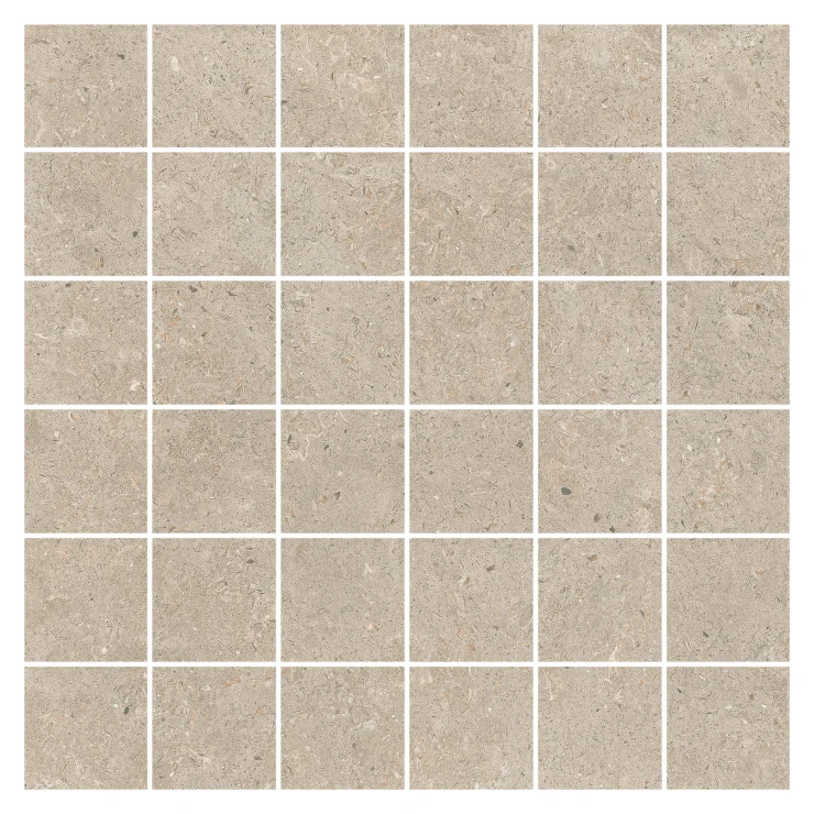 Mosaik Klinker Kalksten Nord Mørk Beige Mat 30x30 (5x5) cm-0