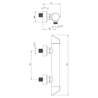 Brusearmatur Arnika Titanium Mat-2