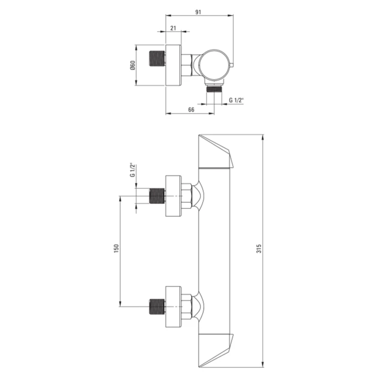 Brusearmatur Arnika Sort Mat-1