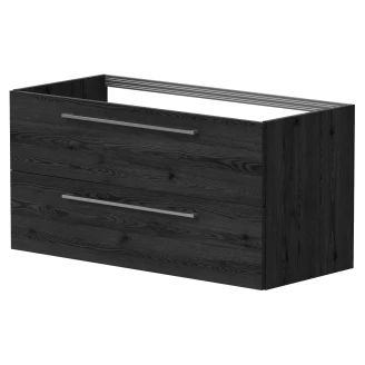 Håndvaskskab Nova Træ Black Oak Mat 100 cm med Vask Hvid Blank-2