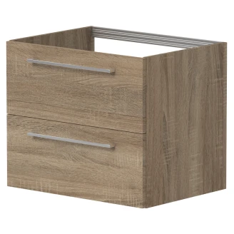 Håndvaskskab Nova Træ Grey Oak Mat 60 cm med Vask Hvid Blank-2