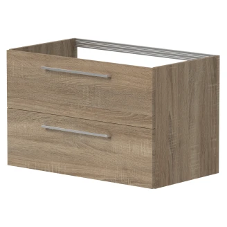 Håndvaskskab Nova Træ Grey Oak Mat 80 cm med Vask Hvid Blank-2