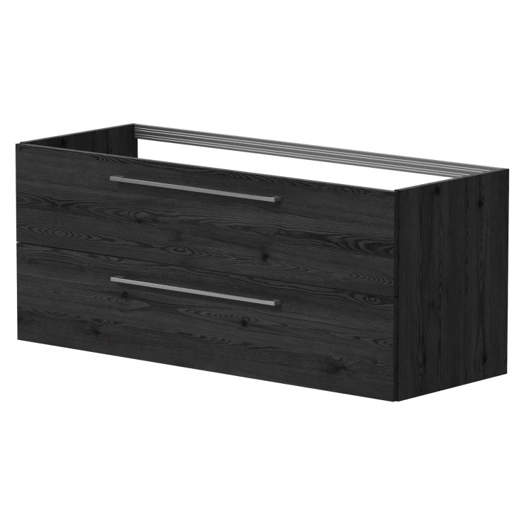 Håndvaskskab Nova Træ Black Oak Mat 120 cm med Vask Hvid Blank-1