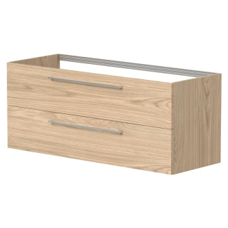 Håndvaskskab Nova Træ Light Oak Mat 120 cm med Vask Hvid Blank-2