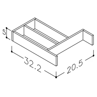 Skuffeinddeling Gama Naturligt Træ Smoked Oak Mat-2