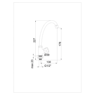 Køkkenarmatur Element Krom Blank-2