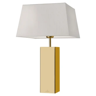 Villeroy & Boch Bordlampe Kvadratisk Prag Beige, Guld Glat-2