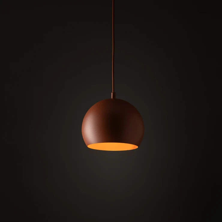 Hængende Lampe Kärna Tegelröd Mat 17 cm-0