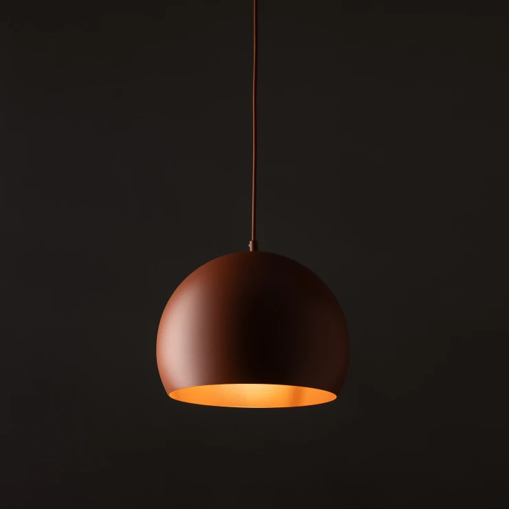 Hængende Lampe Kärna Tegelröd Mat 27 cm-0