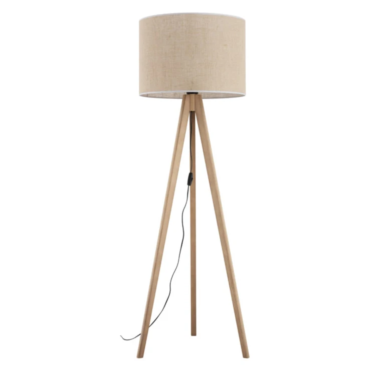 Golvlampa Stellar Beige, Trä Fyrreslægten Mat-0