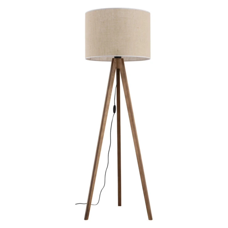 Golvlampa Stellar Beige, Valnød Mat-1