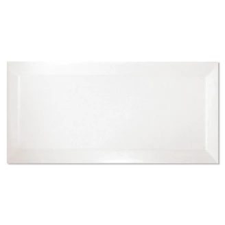 Vægflise Metro Fasat Hvid Blank 10x20 cm-2