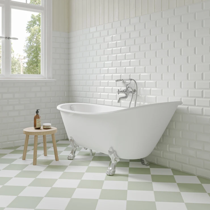 Badekar Royal Elegance Hvid Blank 160 cm med Krom Lejonfødder & Badeafløb-0