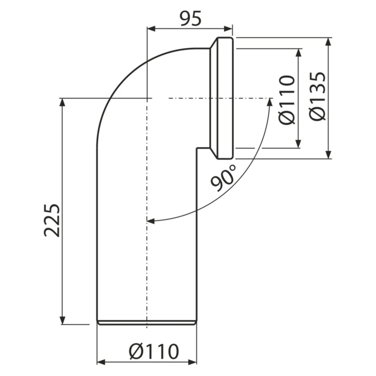 WC-tilslutning 110 mm-1