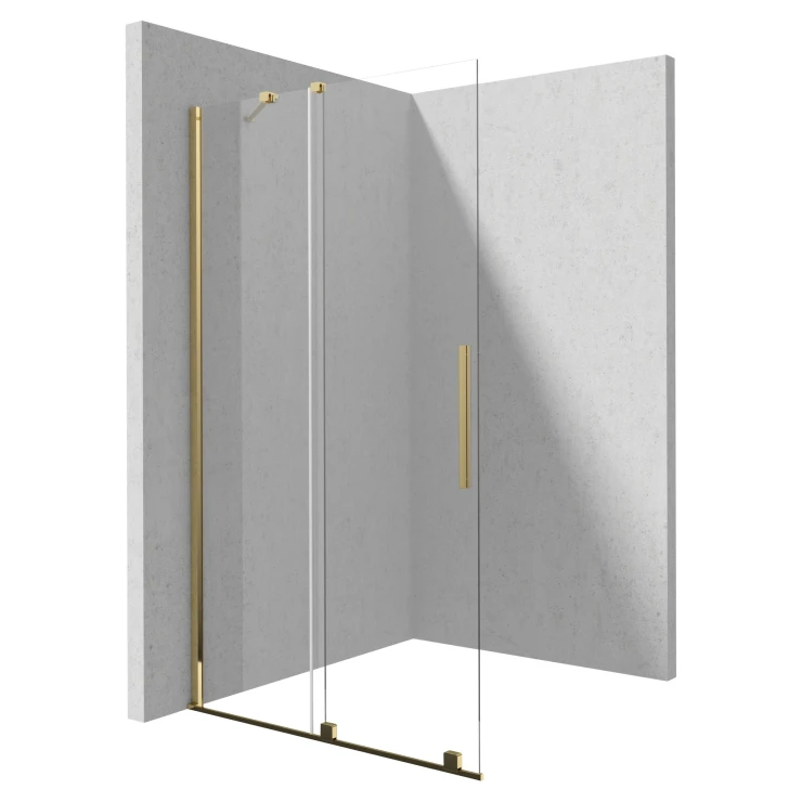 Brusevæg Prizma Guld Blank 6 mm 100x195 cm-0