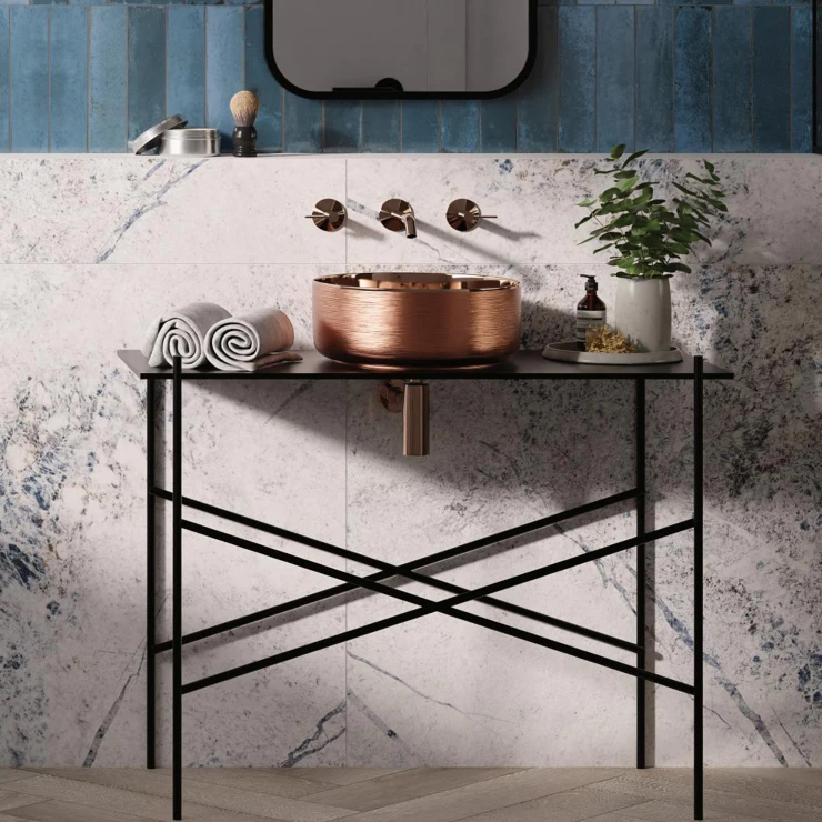 Bathco Håndlavet Håndvask Heller Rose Gold 36 cm-0