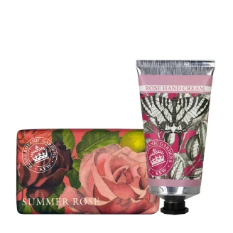 The English Soap Company Set med Sæbe og Håndcreme Sommerrose