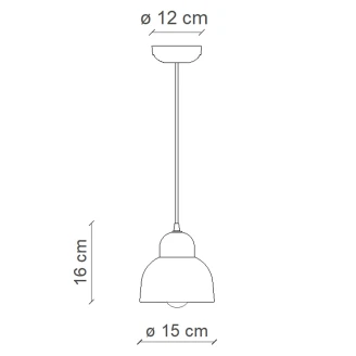 Ferroluce Hængelampe Berimbau Creme ∅15 cm-2