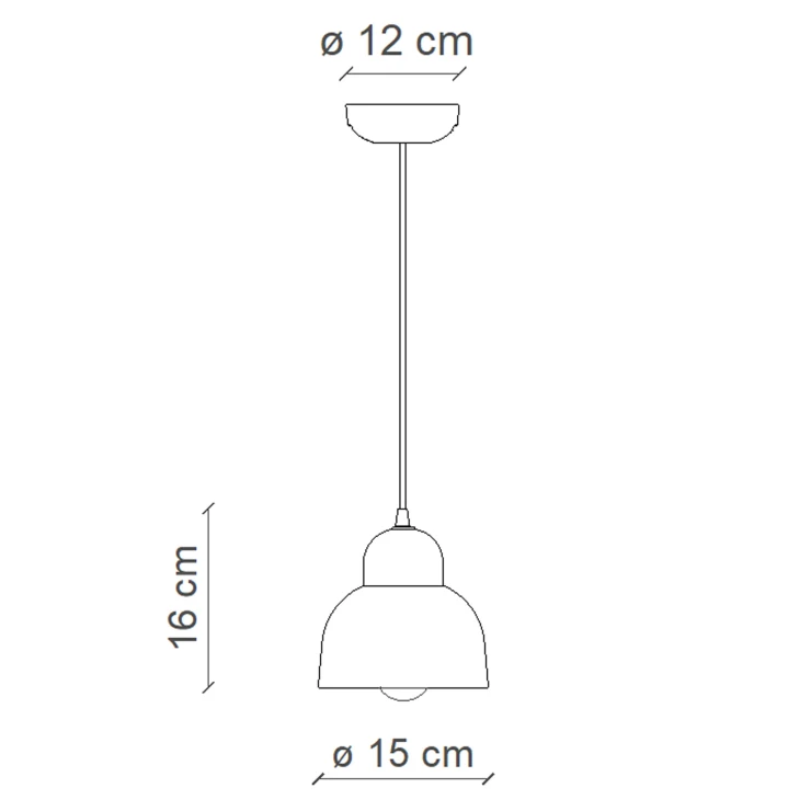 Ferroluce Hængelampe Berimbau Creme ∅15 cm-1