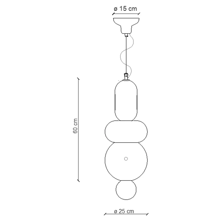 Ferroluce Hængelampe Bumbum Type 1 Flerfarvet 60 cm-1