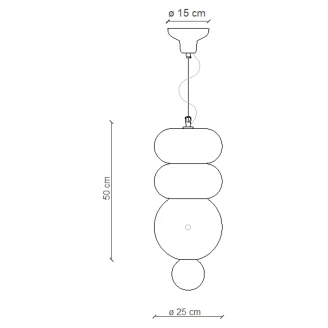 Ferroluce Hængelampe Bumbum Type 2 Flerfarvet 50 cm-2