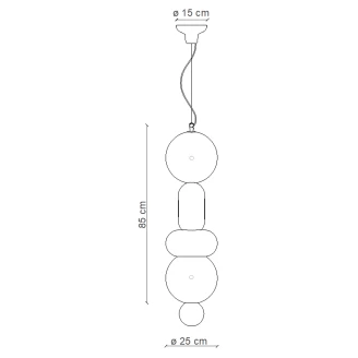 Ferroluce Hængelampe Bumbum Type 1 Flerfarvet 85 cm-2