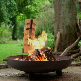 <strong>Moodz</strong>  Ildskål med Fødder & Håndtag 100 cm Corten Mat
