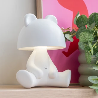 Leitmotiv Bordlampe Bear Hvid Mat