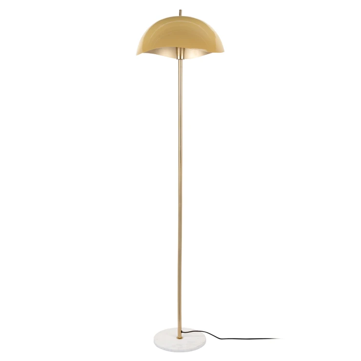 Leitmotiv Gulv Lampe Waved Honninggul Glat-0