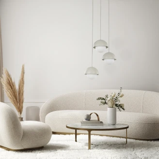 Hængende Lampe Lavardin Beige Mat