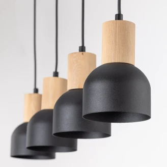 Hængende Lampe Måneskin Quadro Sort Mat