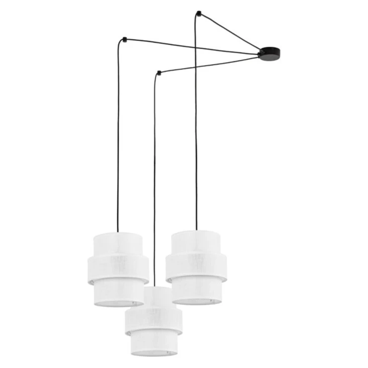 Hængende Lampe Luma 3 Hvid Mat 210 cm-0