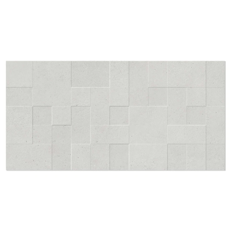 Klinker Brightspark Hvid Mat-Relief 60x120 cm-0