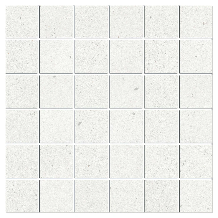 Mosaik Klinker Brightspark Hvid Mat 30x30 (5x5) cm-1