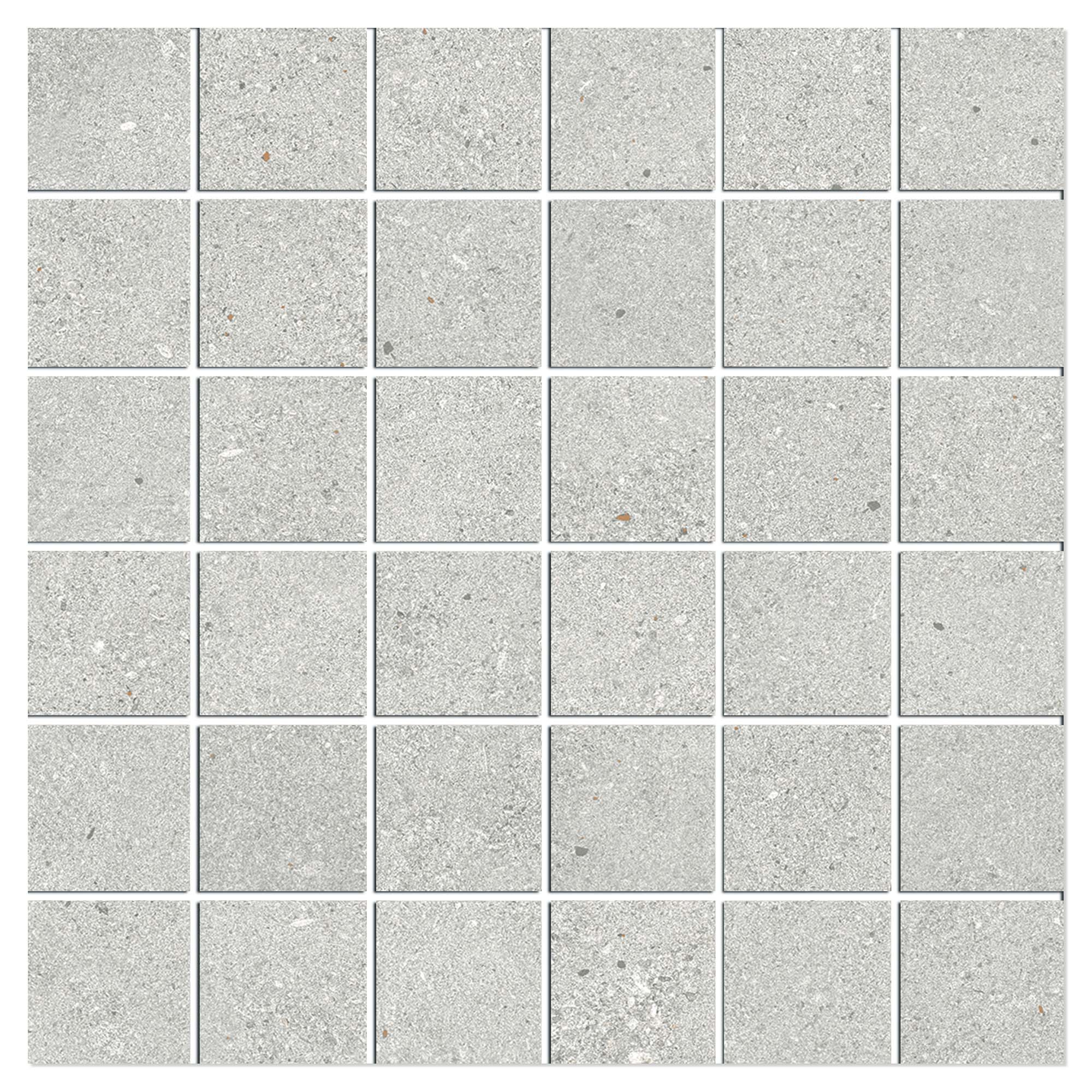 Mosaik Klinker Brightspark Grå Mat 30x30 (5x5) cm