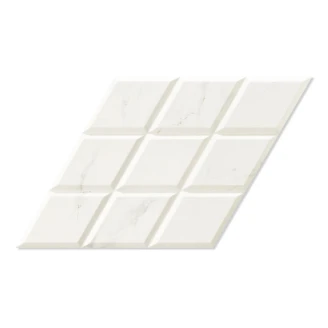 Marmor Klinker Diamond Hvid Mønstret1 Mat-Relief 40x70 cm-2