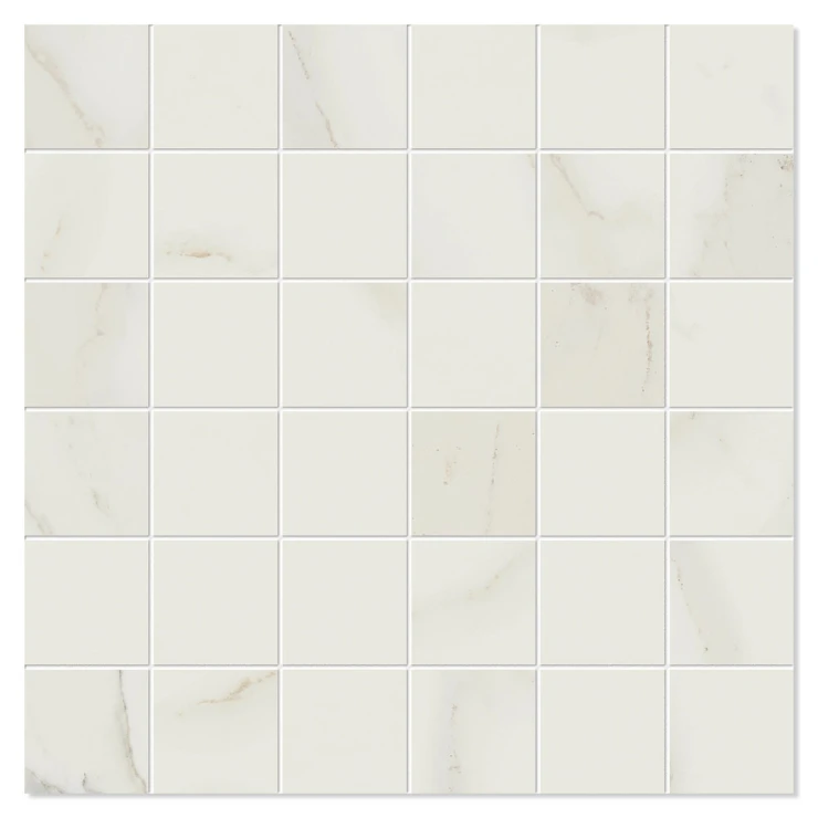 Unicomstarker Marmor Mosaik Klinker Calacatta Mat 30x30 (5x5) cm-0