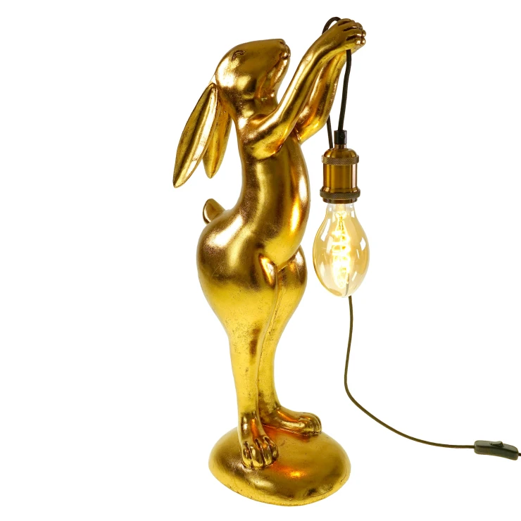 Werner Voss Bordlampe Holding Rabbit Guld Blank-0