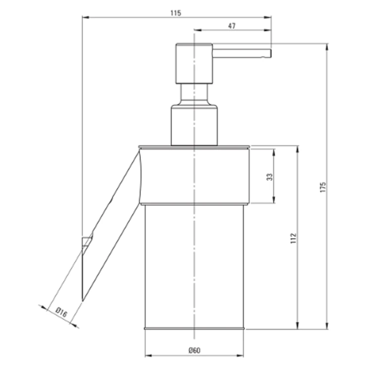 Sæbedispenser Væghængt Silia Bronze Mat-1