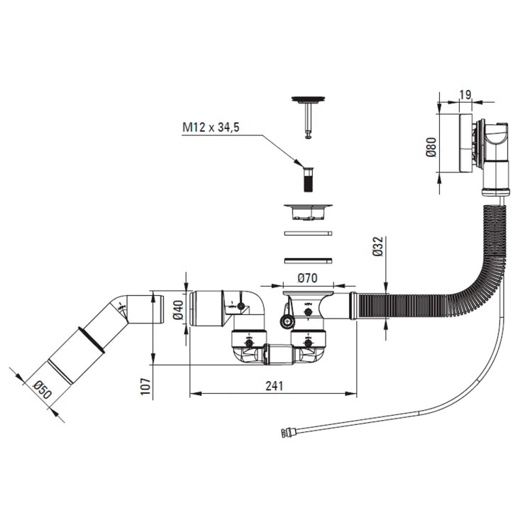 Badavlopp Automatisk Prizma Krom Blank-1