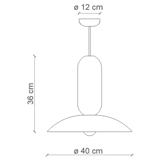 Ferroluce Hængelampe Pau Creme, Turkis-2