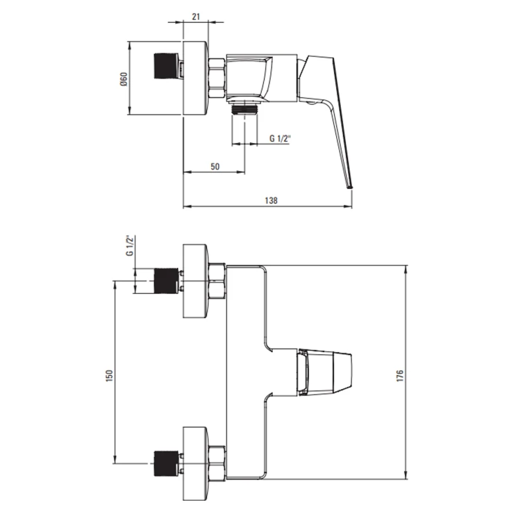 Brusearmatur Blur Sort Mat-1