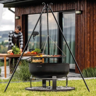 <strong>CookKing</strong>  Tripod Grill Vinsch 180 cm med Grillgaller Sølv 80 cm