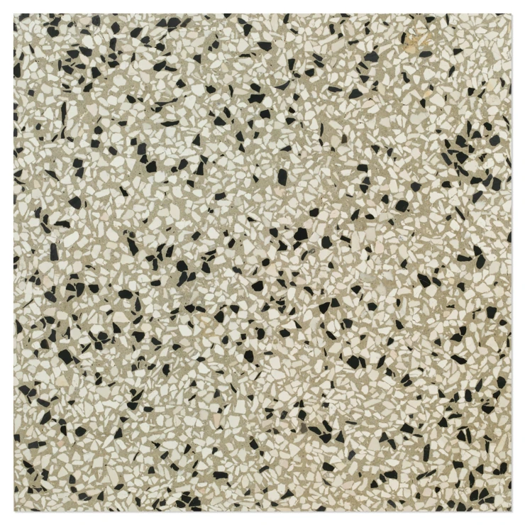 Terrazzo Graniglia Bianconera Mat 20x20 cm-0